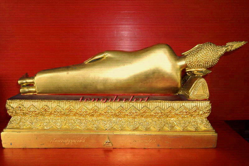 พระบูชาพระร่วงโรจนฤทธิ์ วัดพระปฐมเจดีย์ ปางประจำวันอังคาร(ปางไสยาสน์) ปิดทองทั้งองค์สวยมากค่ะ