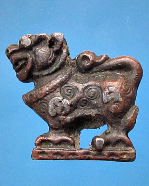 สิงห์เนื้อโลหะผสม หลวงพ่อกวย วัดโฆสิตาราม จ.ชัยนาท