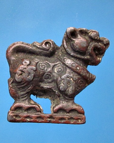 สิงห์เนื้อโลหะผสม หลวงพ่อกวย วัดโฆสิตาราม จ.ชัยนาท