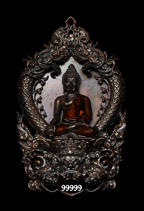 พระพุทธสิหิงค์ 55 เนื้อนวะโลหะ จีวรทอง พร้อมกล่อง