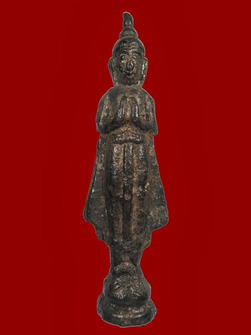 พระร่วงยืน กรุวัดเลียบ เนื้อชินตะกั่ว สภาพสวยครับ