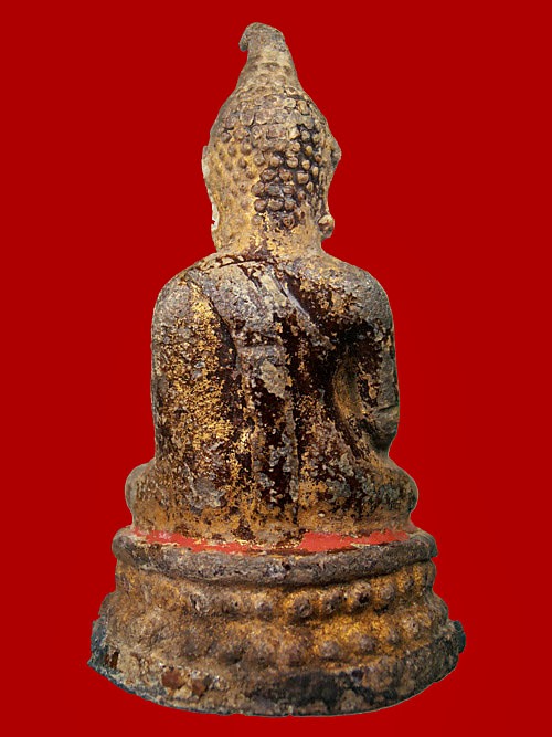 พระรัตนโกสินทร์ เนื้อตะกั่วสนิมแดง ปิดทองเดิมจากกรุครับ