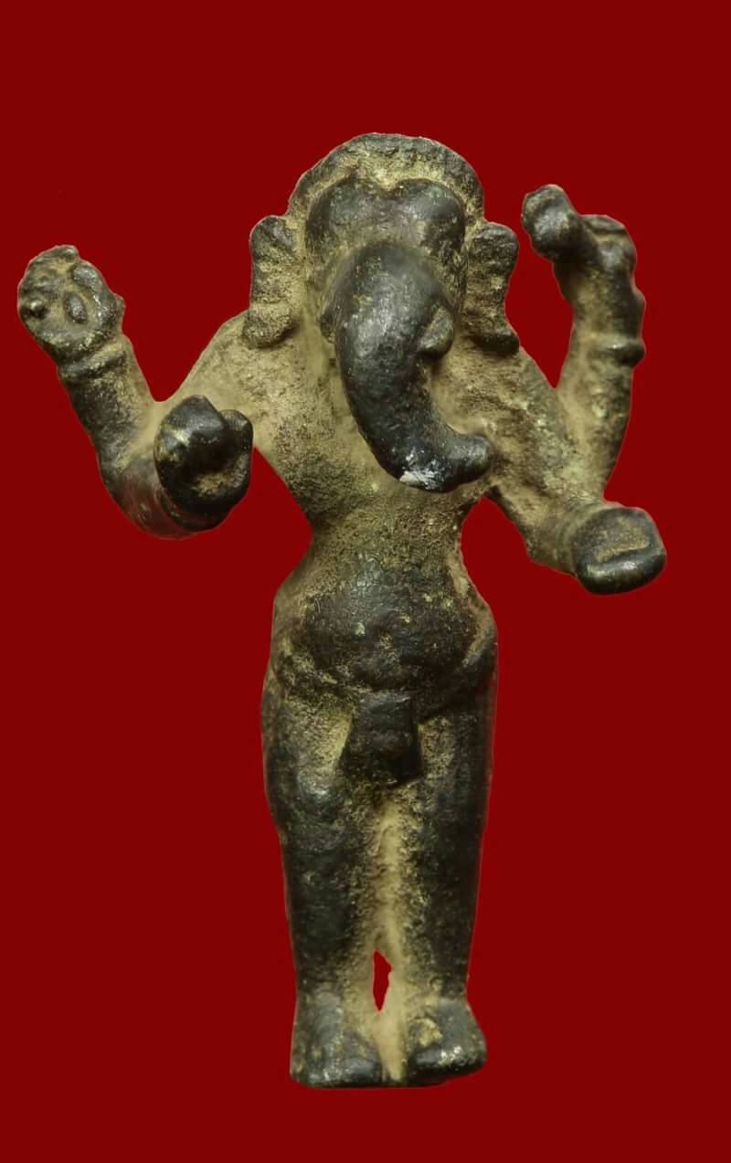 พระพิฆเนศยืน เนื้อสำริดเก่า