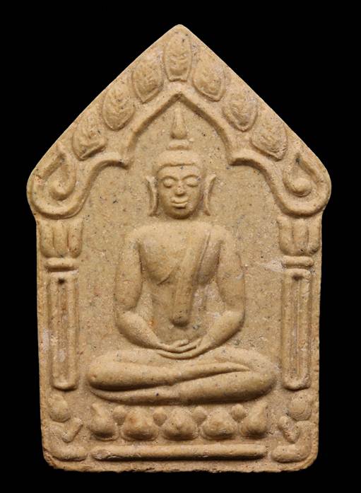 ขุนแผนหลวงพ่อสาคร ผ้าป่า ปี46 เนื้อขาวไม่ทาทอง ตระกรุดทองแดงคู่