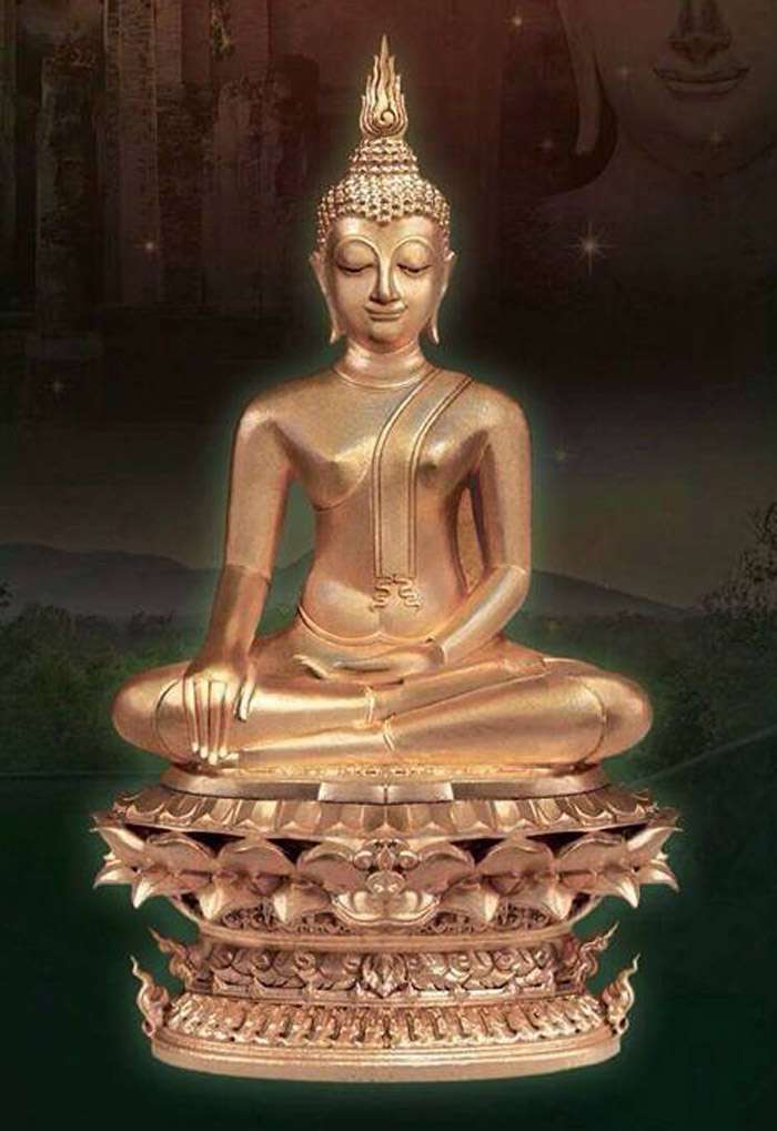 วัดศรีชุม พระอจนะเนื้อบรอนซ์อิตาลี