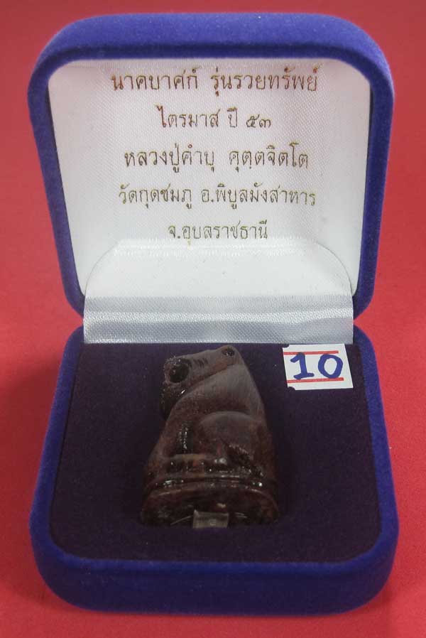เสืออำนาจ มหาบารมี แกะจากไม้แก่นขามฟ้าผ่า หลวงปู่คำบุ คุตฺตจิตฺโต อ.พิบูลฯ จ.อุบลราชธานี แชมป์ภาคอิส