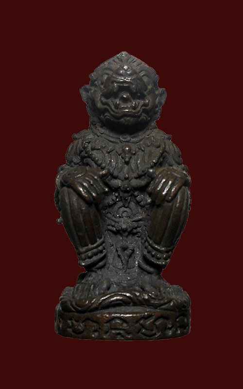 หนุมานมหาปราบ หลวงพ่อสาคร รุ่นแรก ปี52 เนื้อทองแดงเถื่อน ก้นอุดผง โค้ต นะ หมายเลข619 เลขสามหลัก