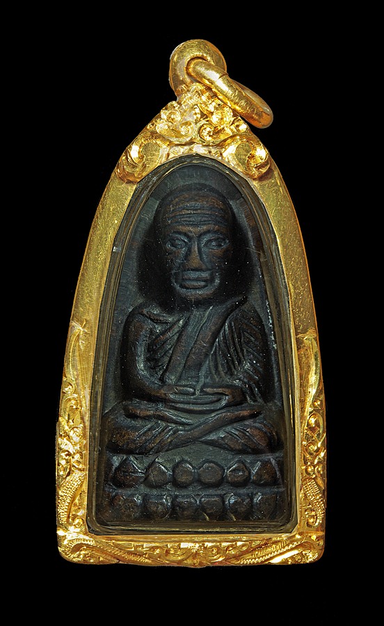 พระหลวงปู่ทวด พิมพ์เล็กหลังหนังสือ ปี2505 (ว ธรรมดา) วัดช้างให้ เลียมทอง 