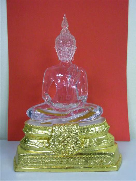 พระบูชาแก้วใสสุโขทัย หน้าตัก 5 นิ้วฐานทาทองสวยงาม สายหลวงพ่อฤาษีลิงดำ วัดท่าซุง (ของใหม่นะครับ)