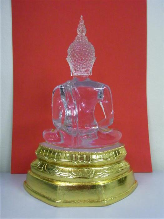 พระบูชาแก้วใสสุโขทัย หน้าตัก 5 นิ้วฐานทาทองสวยงาม สายหลวงพ่อฤาษีลิงดำ วัดท่าซุง (ของใหม่นะครับ)