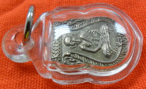 เหรียญหลวงปู่ทวด เสมาเล็ก ปีพ.ศ.๒๕๐๗ วัดช้างให้ จังหวัดปัตตานี เนื้อเงิน พิมพ์ไม่มีหู