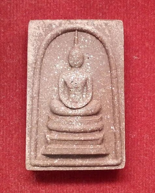 สมเด็จชนะจน หลวงปู่ทิม วัดพระขาว 7รอบ ปี40 เนื้อชานหมาก โรยผงตะไบพระกริ่งเงินด้านหน้า