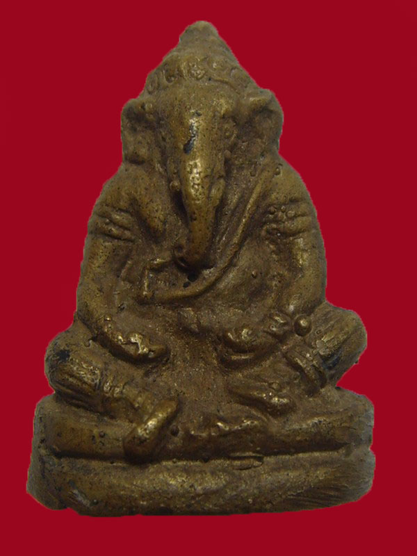 พระพิฆเนศวร์ 2 กร ( เจ้าคุณศรีฯ สนธิ์ วัดสุทัศน์ฯ ) ออกโบสถ์ พราหมณ์ เนื้อทองผสม ปี2490พระดูง่าย