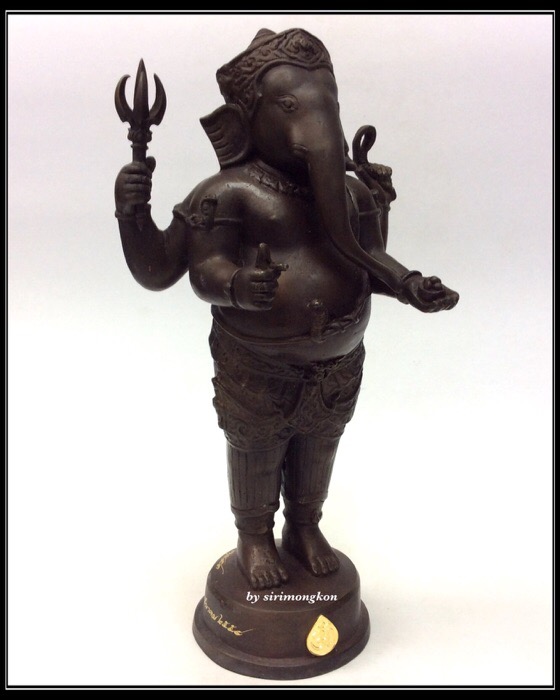 พระพิฆเนศ ปางยืนประทานพร รุ่น100ปี กรมศิลปากร ขนาดบูชา สูง10.5นิ้ว เนื้อโลหะผสม No.3893 (เคาะเดียว)