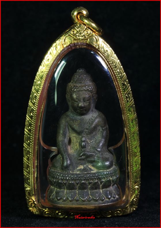 พระกริ่งมงคลมหาเศรษฐีเนื้อนวะก้นทองแดง No.531 = 9 พร้อมกล่องเดิมๆ”พิเศษติดเกศาและจีวร ครับ” พร้อมเลี