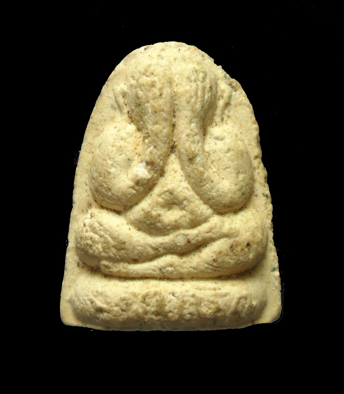 พระปิดตามหาลาภ หลังยันต์เฑาะว์ เนื้อผงพุทธคุณ 