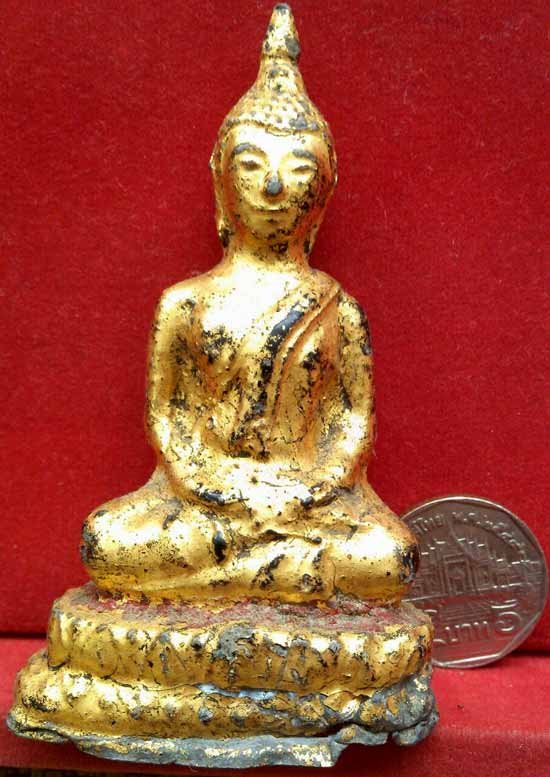 *พระบูชารัตนะฯจีวรเรียบ ทองเดิม ดินเต็ม*