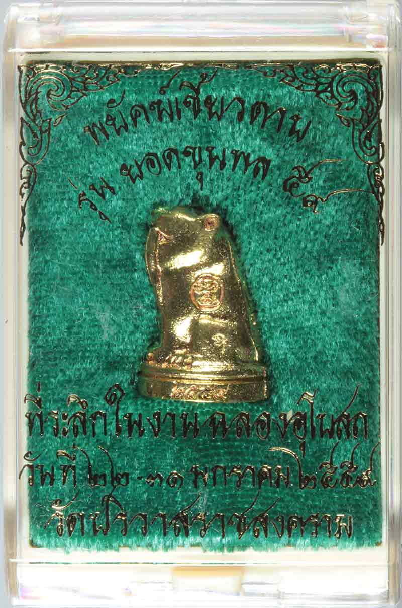 เสือพยัคฆ์เขียวดาบ รุ่นยอดขุนพล วัดปริวาสราชสงคราม ปี ๒๕๕๙ เนื้อทองเหลือง 2