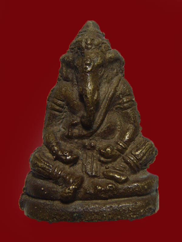 พระพิฆเนศวร์ 2 กร ( เจ้าคุณศรีฯ สนธิ์ วัดสุทัศน์ฯ ) ออกโบสถ์ พราหมณ์ เนื้อทองผสม ปี2490พระดูง่าย