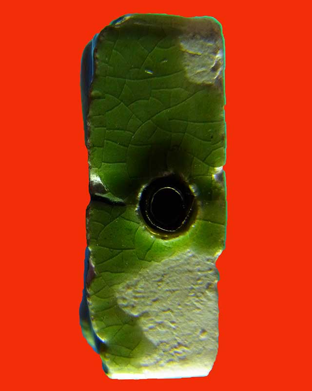 พระขุนแผนเคลือบหลวงพ่อพรหม วัดขนอนเหนือ ปี 2530 ฝังตะกรุด