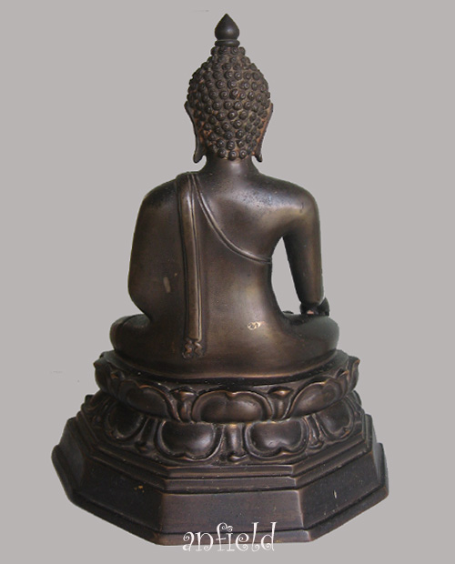 พระพุทธมหามงคลมิ่งโมลี วัดใหม่พิเรนทร์ หน้าตัก 4.5 นิ้ว (รมดำ)ดินไทย สภาพสวยเดิม