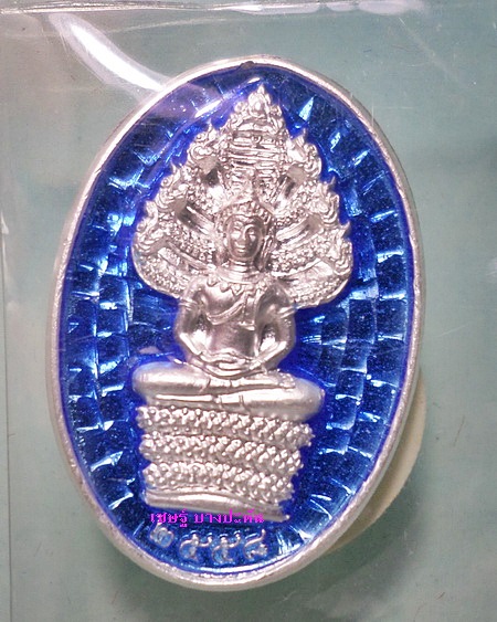 เลสหลวงพ่อรวย วัดตะโก เหรียญเงินลงยา แยกจากชุดกรรมการ สร้าง๙๙๙ชุดปี๕๘ รุ่นรวยทันใจ ป้ายแดง เดิมๆ