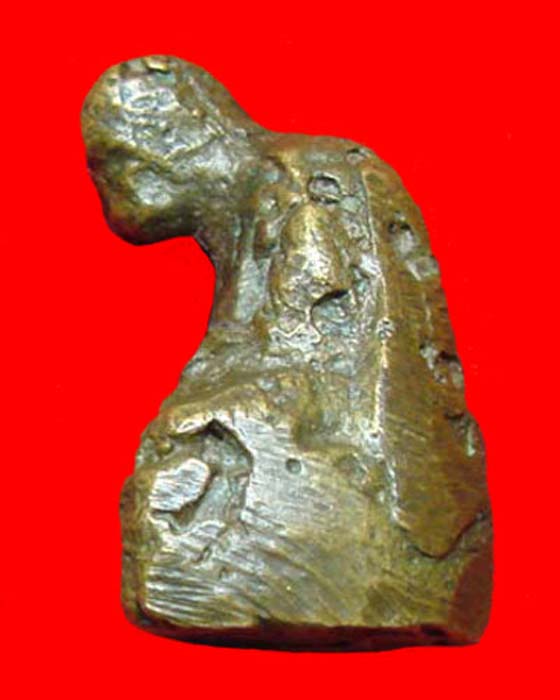 รูปหล่อโบราณ หลวงพ่อเขียน วัดถ้ำขุณเณร พิจิตร พิมพ์ค่อมเล็ก ออกวัดพร้าว ปี 2497