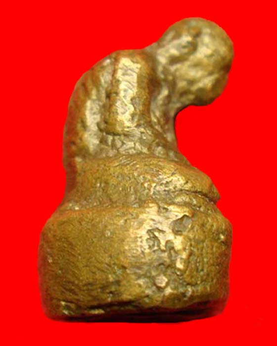 รูปหล่อโบราณ หลวงพ่อเขียน วัดถ้ำขุณเณร พิจิตร พิมพ์ค่อมเล็ก ออกวัดพร้าว ปี 2497