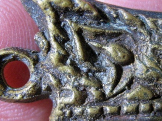 เหรียญหล่อพิมพ์พระนอนหลวงพ่อกึ๋น ปี2486 เนื้อทองผสม วัดดอนฯ กรุงเทพฯ 