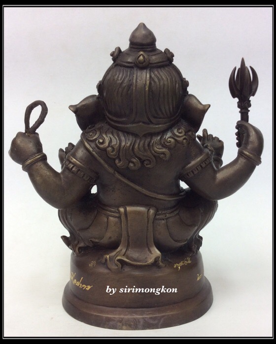 พระพิฆเนศ ปางนั่งบรมครู รุ่น 100 ปี กรมศิลปากร ขนาดบูชา หน้าตัก 4 นิ้วครึ่ง เนื้อโลหะผสม No.3915