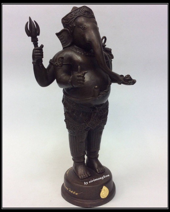 พระพิฆเนศ ปางยืนประทานพร รุ่น 100 ปี กรมศิลปากร ขนาดบูชา สูง 10.5 นิ้ว เนื้อโลหะผสม No.2679