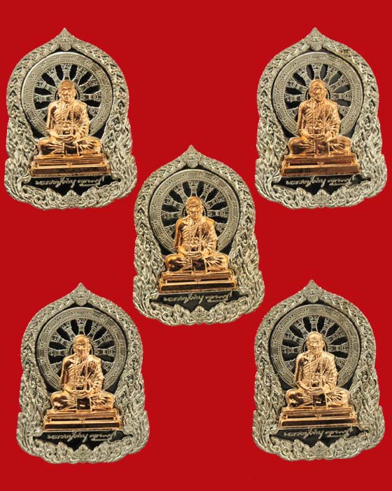 เหรียญบารมีธรรม หลวงปู่คำบุ วัดกุดชมภู เนื้ออัลปาก้าหน้าทองทิพย์ 5 เหรียญ