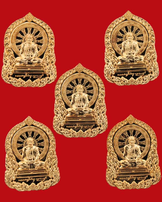 เหรียญบารมีธรรม หลวงปู่คำบุ วัดกุดชมภู เนื้อทองทิพย์โค๊ตกรรมการ 5 เหรียญ