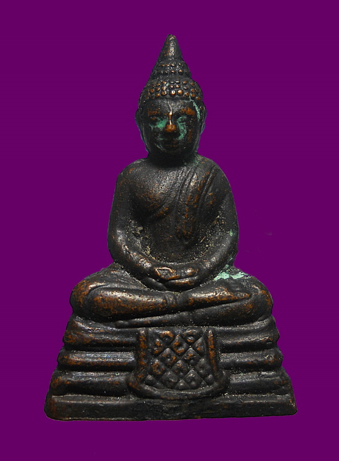 พระกริ่ง ลพ.โสธร เนื้อทองแดงรมดำ ก้นวงเดือน ปี 2510 วัดโสธรวราราม ฉะเชิงเทรา พร้อมบัตร