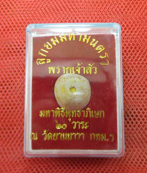 ลูกอมมหามนตรา พรายเจ้าสัว ( เนื้อชมพู ราชาโชค ) บูชาครู วัดดอนยานนาวา กทม ปี 58 พร้อมกล่องเดิม
