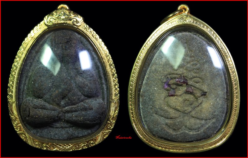 หลวงปู่บัว ถามโก พระปิดตา จัมโบ้ สภาพสวย ฝังพลอยเลี่ยมทอง