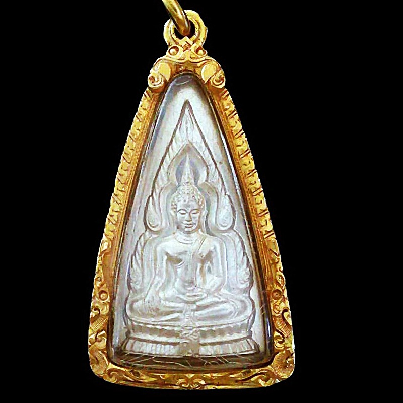 พระพุทธโกศัย เลี่ยมทองคำแท้  หลัง ร.๕ ปี ๒๕๓๖ เนื้อเงิน
