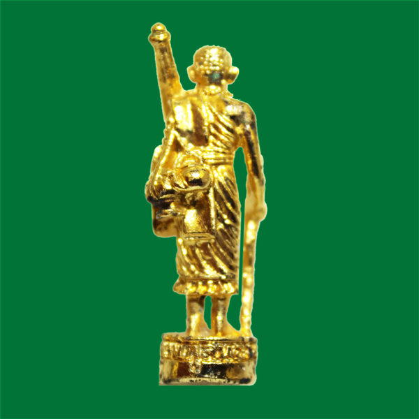 100.- รูปหล่อพระสิวลี หลวงพ่อแพ วัดพิกุลทอง กะไหล่ทอง สูงประมาณ 3 cm.