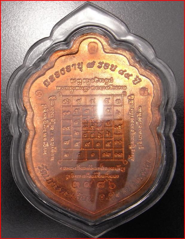 เหรียญเสมา 7 รอบ หลวงปู่บัว เนื้อทองแดง no.3986 สร้าง 4000 เหรียญ