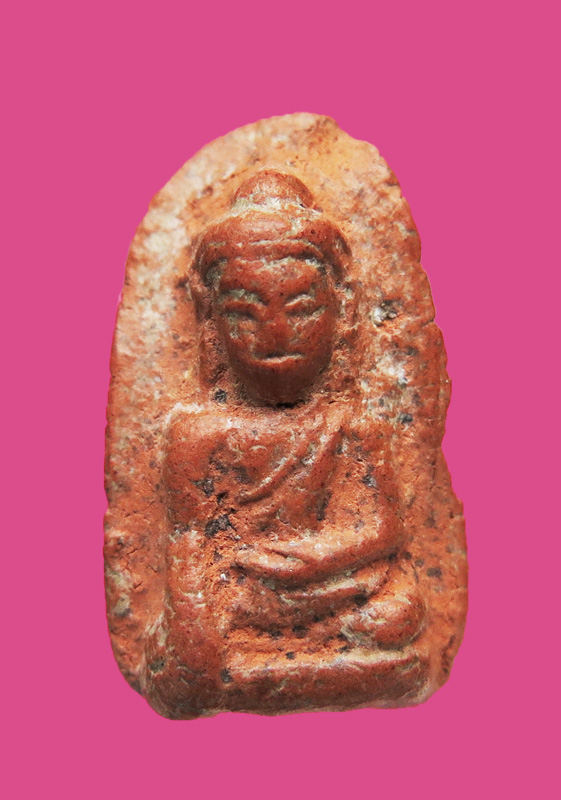 พระอู่ทองนั่ง เนื้อดิน กรุจรเข้ร้อง สุโขทัย กดเดี่ยว 