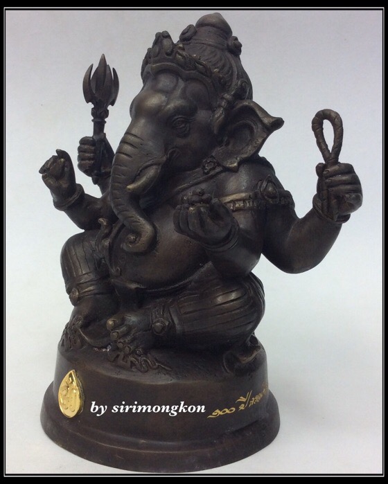 พระพิฆเนศ ปางนั่งบรมครู รุ่น 100 ปี กรมศิลปากร ขนาดบูชา หน้าตัก 4 นิ้วครึ่ง เนื้อโลหะผสม No.2340