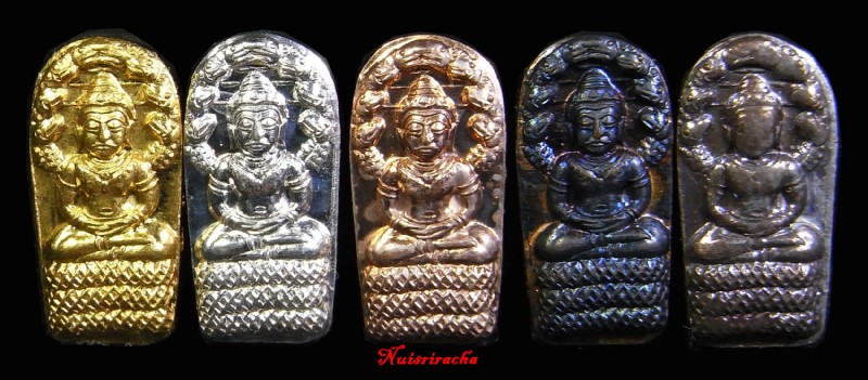 ปรกใบมะขาม ญสส ชุด กรรมกสร หลวงปู่บัว ปลุกเสกวัดพระแก้ว กรรมการ ทองคำ-เงิน-นาค-นวะ-ทองแดง