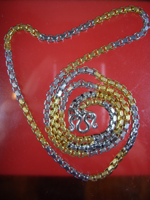 สร้อยสเตนเลสสองกษัตริย์  สวยลายทันสมัยความยาว 26 นิ้ว