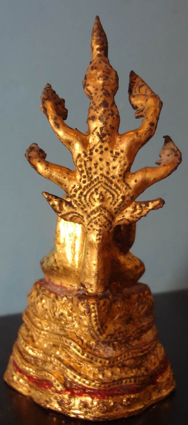  พระนาคปรก รัตนโกสินทร์ ปิดทองเดิมๆสวยเดิมขนาดสูง~ 4.5 นิ้ว กว้าง 1.2 นิ้ว