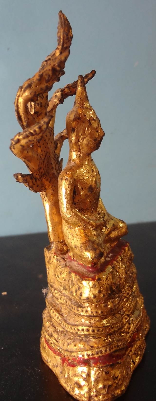  พระนาคปรก รัตนโกสินทร์ ปิดทองเดิมๆสวยเดิมขนาดสูง~ 4.5 นิ้ว กว้าง 1.2 นิ้ว