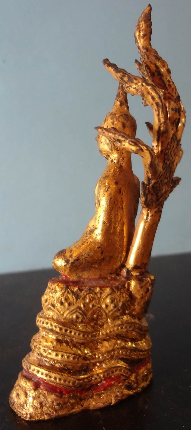  พระนาคปรก รัตนโกสินทร์ ปิดทองเดิมๆสวยเดิมขนาดสูง~ 4.5 นิ้ว กว้าง 1.2 นิ้ว