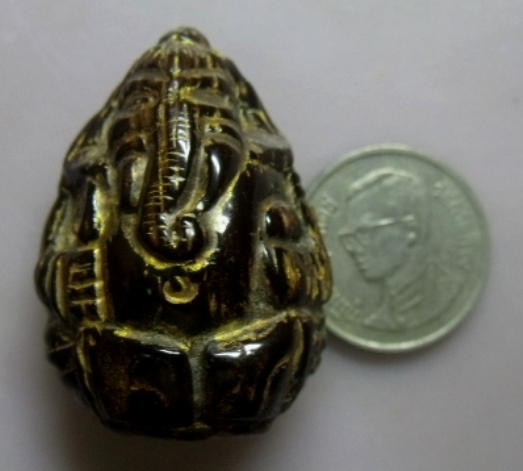 **วัดใจ**พระพิฆเนศแกะจากคตมะพร้าวตายพราย (คดซ้อนคด) มีจาร**สวยๆ เชิญชมครับ