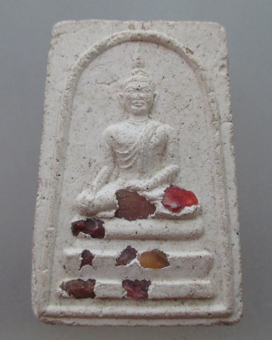  20 บาท พระผงโรยพลอย หลวงปู่ขาว วัดศรัทธาธรรม จ.สมุทรสงคราม