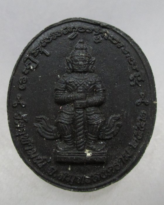 หลวงปู่ทวด หลังท้าวเวสสุวรรณ พระอาจารย์อิฐ วัดจุฬามณี จ สมุทรสงคราม เนื้อผง