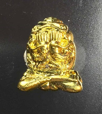 พระปิดตาอุตตโม หลวงพ่อสิน วัดละหารใหญ่ จ.ระยอง เนื้อทองฝาบาตรพร้อมกล่องเดิม